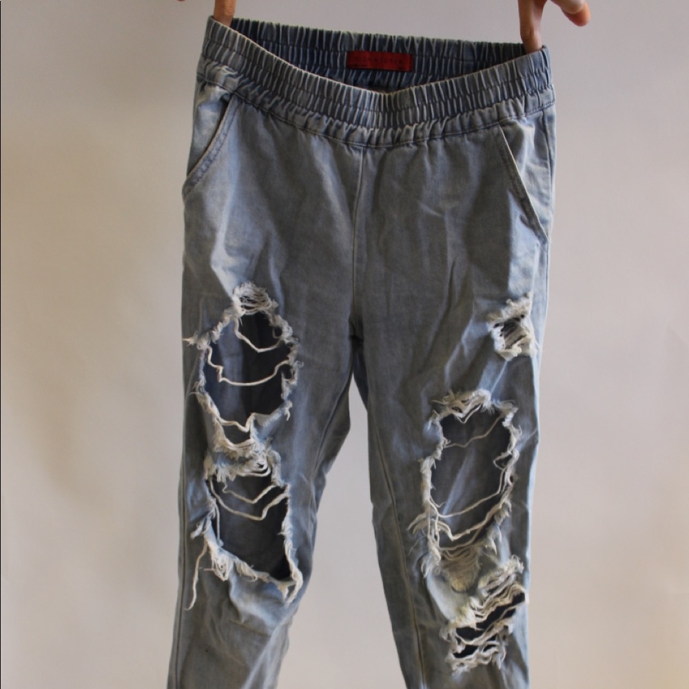Jean joggers